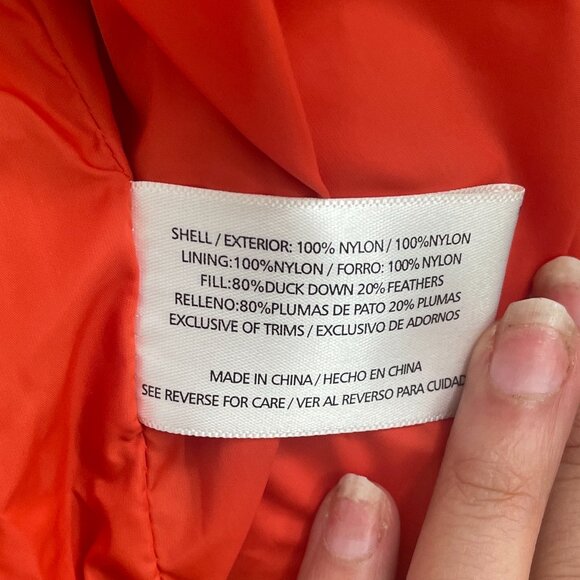 Orvis Classic Collection Women's Navy Blue Down Puffer Vest Orange Accents XL - Picture 8 of 9